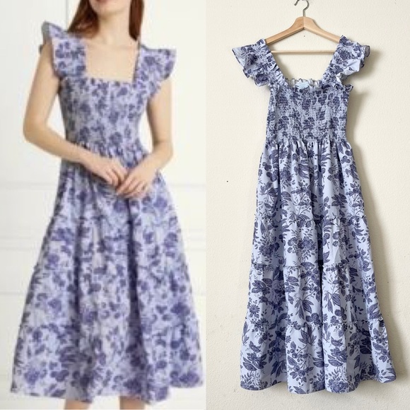 Hill House Dresses & Skirts - Hill House MEDIUM The Ellie nap midi dress in Lilac Tonal Floral color